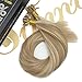 Sunny 18inch U Tip Hair Extensions Human Hair Dark Ash Blonde to Bleach Blonde Highlight Extensions U Tip Keratin Remy Hair Extensions 1g/1s 50G