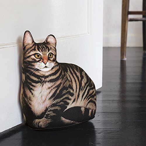 Cat Doorstop Brown Tabby Cat Door Stop Decorative Door Stopper Great Gift for Cat Lovers