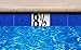 Aquatic Custom Tile Ceramic Swimming Pool Waterline Depth Marker 5 FT Smooth Finish, 5 inch Font