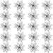 SATINIOR 20 Pieces Glitter Christmas Tree Ornaments Artificial Wedding Christmas Poinsettia Flowers for Festival Decoration (Silver)