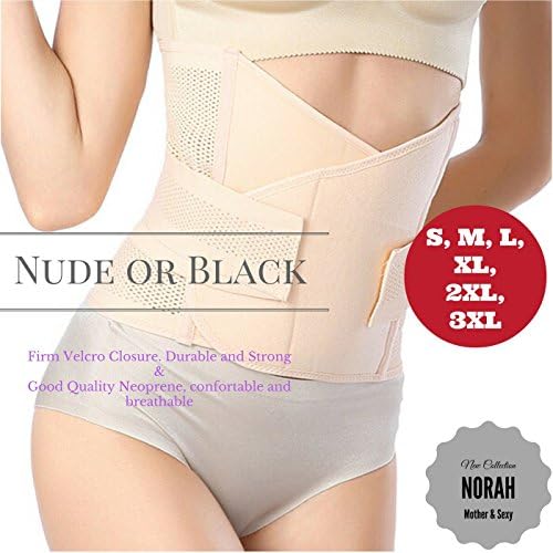 3 in1 Postpartum Support - Recovery Belly Angel Belt - Waist Belt - Waist Trimmer Body Shaper Shapewear Girdles (Small, Nude)