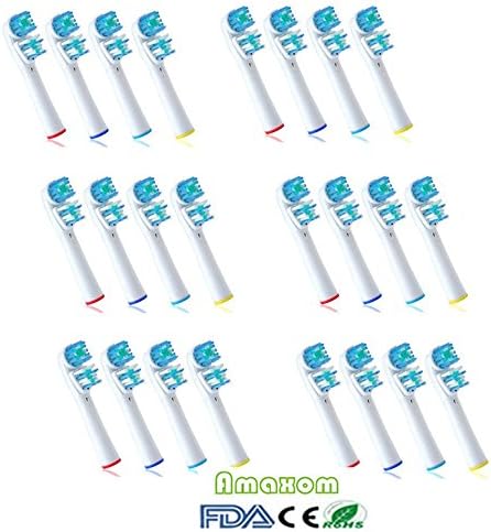 Amaxom Premium Replacement Toothbrush Heads for Braun Oral B Dual Action SB-417A, 24 Pcs(6-pack).