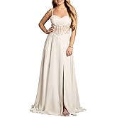David's Bridal Chiffon Illusion Lace Bodice A-Line Wedding Dress