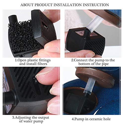 Aolnv Lotus Cat Water Fountain, Automatic Ceramic Drinking Fountain for