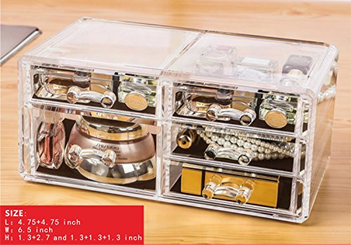 image for Cq acrylic Large 9 Tier Clear Acrylic Cosmetic Makeup Storage Cube Org