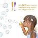 Fansteck Bubble Machine, Durable and Portable Automatic 800+ Bubble Machine for Kids, with 3 Bottles of Bubble Solution and 2 Extra Manual Bubble Wands, Easy to Use for Christmas, Parties, Wedding