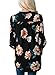 Dokotoo Womens Ladies Chiffon 2017 Silk Summer Amazon Cotton Maternity Floral Print 3 4 Cuffed Sleeve Tunics Loose Blouses Casual Tops Shirts Black X-Large