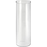PATIKIL Clear Glass Cylinder Vase, 7.9" Tall and 2.6" Dia Tabletop Flowers Vase Floating Candle Holder Vase for Home Decor Wedding Centerpieces(18.6oz)