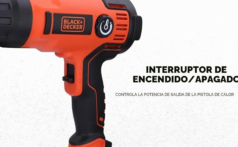Decapador Térmico 2000W, Pistola de calor, Temperatura Ajustable 65-645°C, 2 Caudales de Aire, Empuñadura Ergonómica, Incluye 8 Accesorios y Maletín, 230V, KX2200K