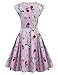 ACEVOG 1950s Vintage Rockabilly Floral Print Swing Party Dresses