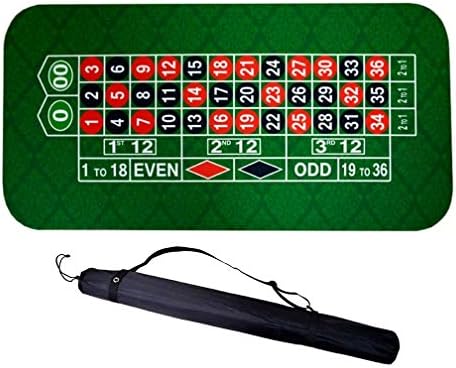 Funeek 新作続 ルーレットマット アメリカン シングル０ ダブル００ 専用ケース付き レイアウト Green 60 1