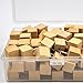 eZAKKA Wood Push Pins 100Pieces Square Wooden Thumb Tacks Decorative for Cork Boards Map Photos Calendar with Box