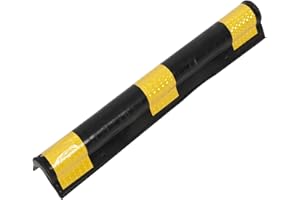 FELTECHELECTR Rubber Corner Guards Reflective Wall Corner Protectors for Parking Garage Wall Edges Impact Absorbing Bumpers 2
