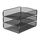 Safco Products 3271BL Onyx Mesh Desktop Organizer with Triple Tray, Black (Office Product)