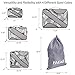 BAGAIL 6 Set Packing Cubes,Travel Luggage Packing Organizers with Laundry Bag(Geometry Grey)