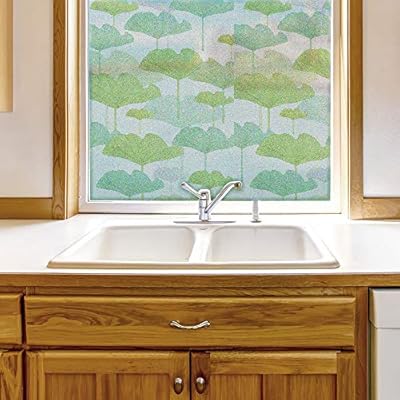 Window Film for Privacy Leaf Large Decorative Glass...