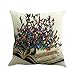 Butterfly Throw Pillow Cases, Kimloog Square Flax Cushion Cover Car Sofa Home Decorative 18 x 18 Pillowcase (F)