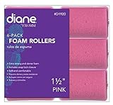 1 1/2 inch Jumbo Foam Rollers - Soft 'N Style (pack of 6) Pink, Strong foam, snap lock closure, soft material, comfortable material, twist, curls, hair roller