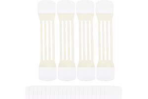 BOXOB 20pcs Instant Neck Tapes with 4 Elastic Bands, Invisible Neck Less Lifting Tape Strips High Elastic Instant Lift Wrinkl