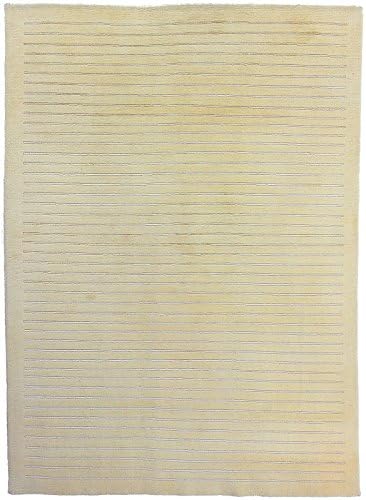 CarpetFine: Nepal rug Beige 169x235 cm - Hand knotted - Striped