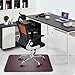 Brown Office Chair Mat for Hardwood Floors - Best Desks Chair Mat with 35x47 Inches Straight Edge, Thick and Sturdy Under Computer Desk Pad and Floor Protector for Home & Office Use