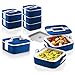 Ozeri Thermomax Stackable Lunch Box and Double-wall Insulated Food Storage Container, Blue