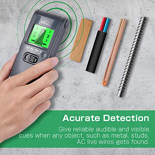 Stud Finder Wall Scanner - 4 in 1 Electric Multi Function Wall Detector Finders with Digital LCD Display, Center Finding Stud Sensor & Sound Warning for Studs/Wood/Metal/Live AC Wires
