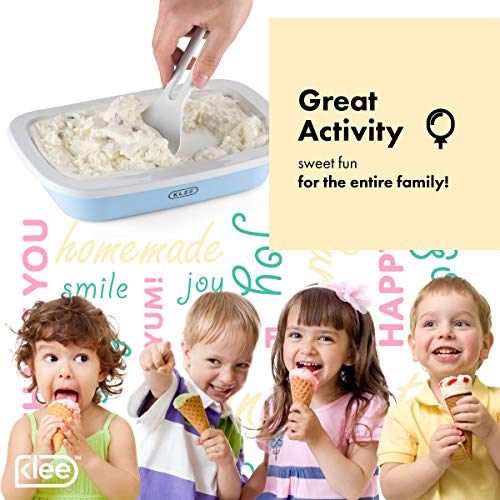 Klee 3-Piece Instant Ice Cream Maker Pan with Ice Cream Spade, Scraper and Recipes - Thumbnail 5