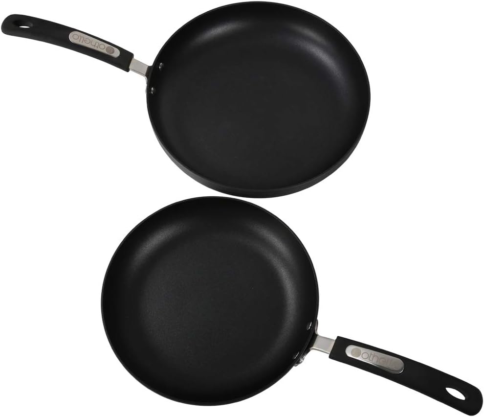 Othello 2-Piece Hard Anodized Frying Pans Nonstick Set, 9.5 in. + 11 in, Aluminum Fry Pans, Oven Safe, PFOA Free: Kitchen & Dining
