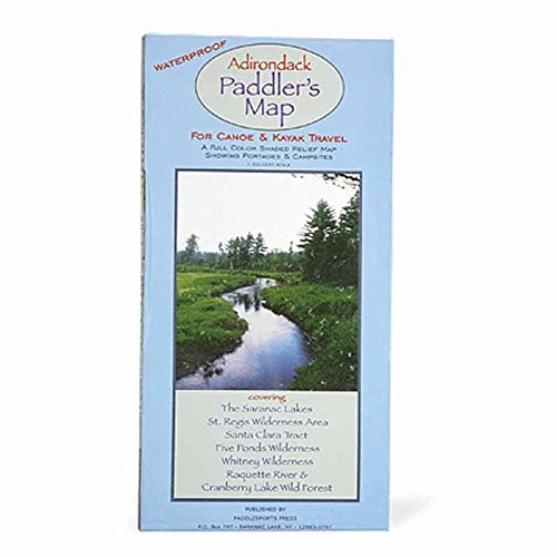 Adirondack Paddler Map One Color NA