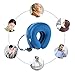Cervical Neck Traction Device Inflatable Neck Traction for Neck Decompression Pinched Nerve Neck Pain Relief, Neck Stretcher Cervical Traction Neck Extender for Neck Pain with Massage Balls (Blue)