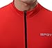 Spotti Men's Cycling Bike Jersey Short Sleeve with 3 Rear Pockets- Moisture Wicking, Breathable, Quick Dry Biking Shirt Red