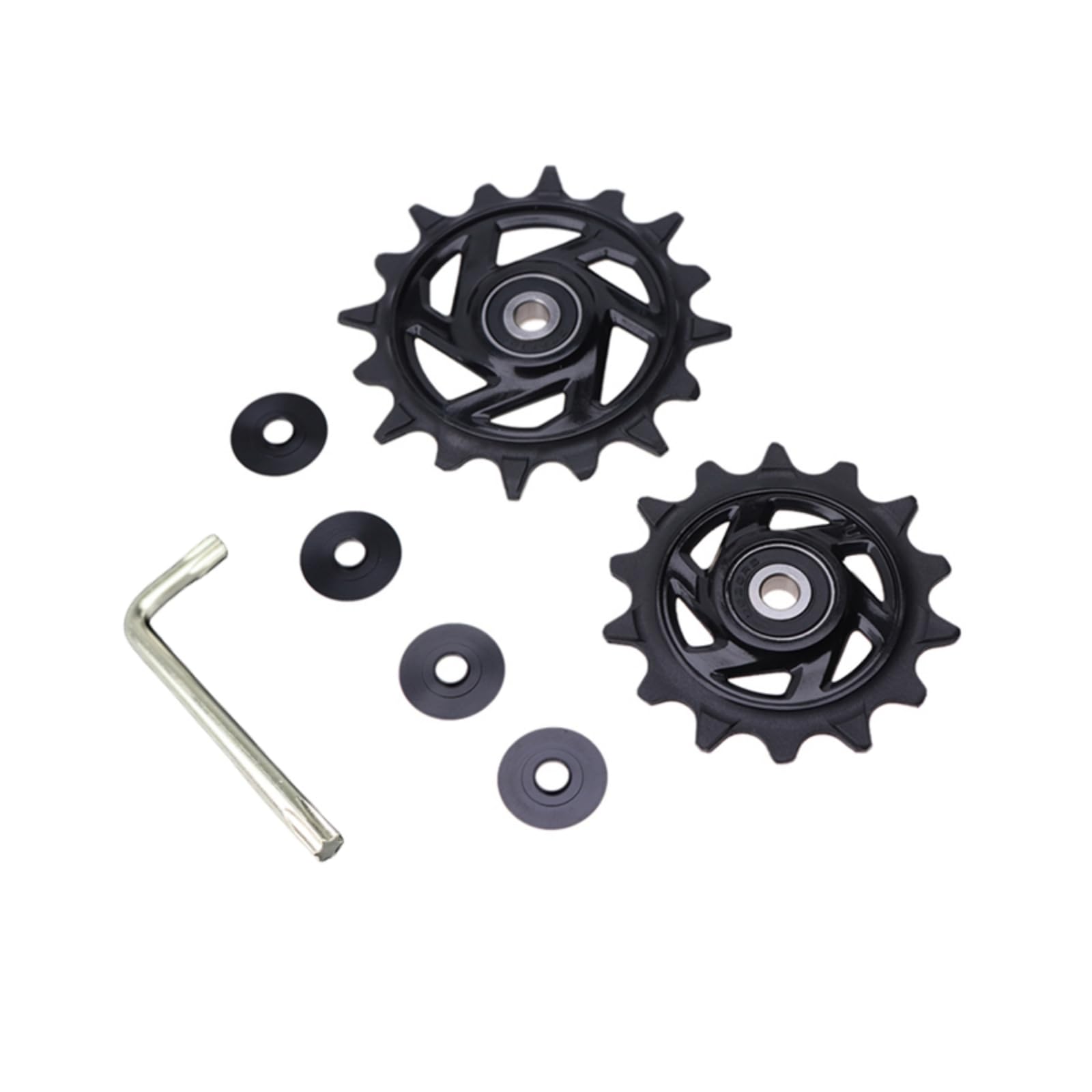 NELboNs Pulley Assembly, Black, Compatible with S RAM AXS X7/X9/X0/XX 9/10 Speed Series MTB Bicycle 14-Tooth/16-Tooth Pulley Kit Replacement