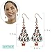 Zhenhui Happy Gold Tone Christmas Tree Earrings Set Colorful Xmas Tree Santa Missing Hat Rhinestone Snowflake Jingle Bells Charm Pack of 4 Pairs