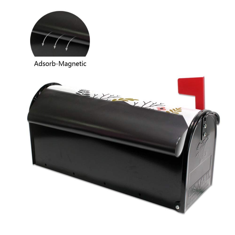 ALAZA Welcome Mailbox Covers Magnetic Oversize Sweet Home Post Box Cover Mailwrap 25.4 x 20.78 Inch for Garden Yard Decor