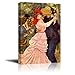 wall26 Canvas Print Wall Art Dance at Bougival by Pierre Renoir People Historic Illustrations Fine Art Traditional Scenic Colorful Multicolor Ultra for Living Room, Bedroom, Office - 16