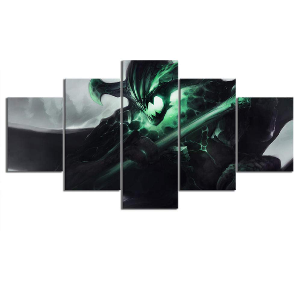XFDSF 5 Piece Dota 2 Video Game Accessories Wall Art Canvas Painting Home Decor Wall Sticker Game Fi