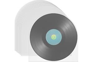 Snillok 50 PCS 12 Inch Inner Vinyl Record Sleeves LP Vinyl Inner Sleeves Anti Static Vinyl Covers for Vinyl Albums, Semi-Tran