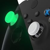 eXtremeRate for Xbox Series X/S Thumbsticks, Replacement Joysticks Repair Kit for Xbox One S/X Controller, Custom Analog Stick Buttons for Xbox One Elite Controller - Glow in Dark - Green