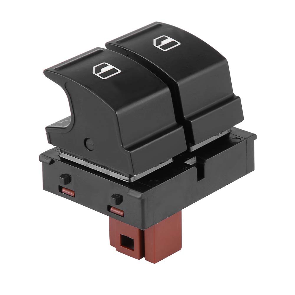Keenso Car Window Switch, Electric Window Switch, ABS Plastic, Push Button, ON-OFF Operation, Black for Car Maintenance, DIY Replacement, Vehicle Upgrade.