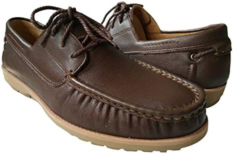 Cosycost Mens Real leather Oxford Slip on Loafers Leisure shoes (8, Coffee2)