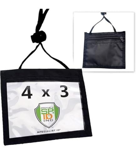 Amazon.com : Black VERTICAL ID Neck Pouch With Adjustable
