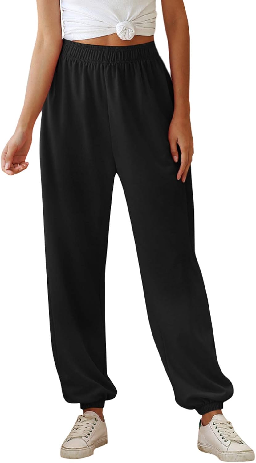 CZZSTANCE Women's High Waisted Sweatpants Joggers Pants with Pockets Workout Sport Gym Athletic Yoga Lounge Trousers: Clothing