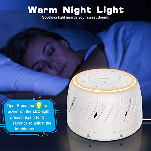 image for MOMMED White Noise Machine with LED Nightlight and Fan | Safe White No