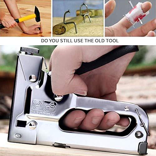 Staple Gun with Remover 3 in 1 Heavy Duty Staple Nail Steel Gun Kit