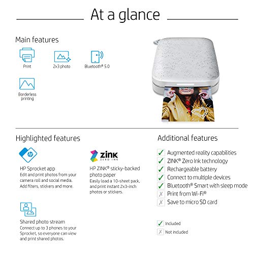 HP Sprocket 2x3 Photo Printer - Image 7