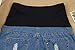 Women’s Summer Adjustable Elastic Care Belly Denim Shorts Jeans for Maternity Pregnant