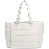 KAATAI Puffer Tote Bag for Women, Lightweight Puffy Quilted Tote Bag Work Nurse Bag Shoulder Handbag for Travel, Gym