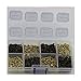 Small Wood Screws Assortment, Phillips Flat Head Self Tapping Kit with Portable Plastic Organizer Box, 1/5 Inch- 1/2 Inch Variety Size Self Drilling Screws for Cabinet Door Hinges Chair, Pack of 1600