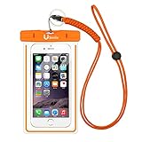 Universal Waterproof Bag Case, USmile Cellphone Dry Bag with Military Level Parachute Lanyard, IPX8 Certified Underwater Pouch Cover for Cellphones Under 6 Inches